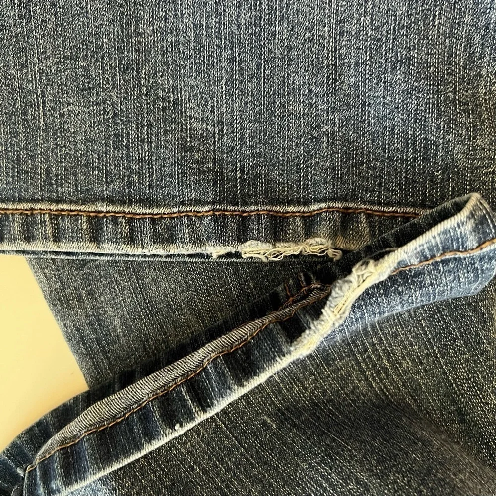 Cache Mid-Rise Animal Print Trimmed Boot Cut Jeans Size 6